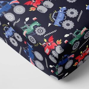 Little Sleepies Monster Truck Madness Print Fitted Crib Sheet